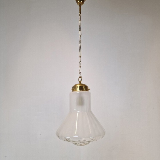 Image 1 of Vintage glass pendant lamp, Italy 1970