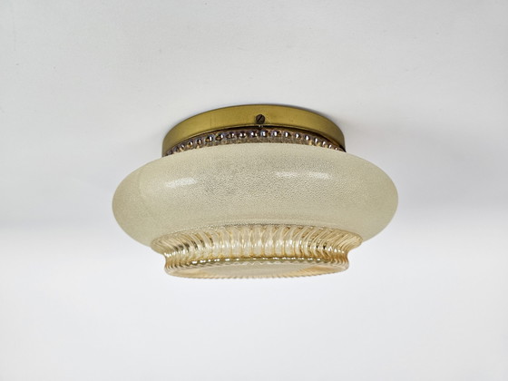 Image 1 of Glashutte Limburg - Helena Tynell - Ceiling lamp - Hollywood Regency style - Gold - 70's