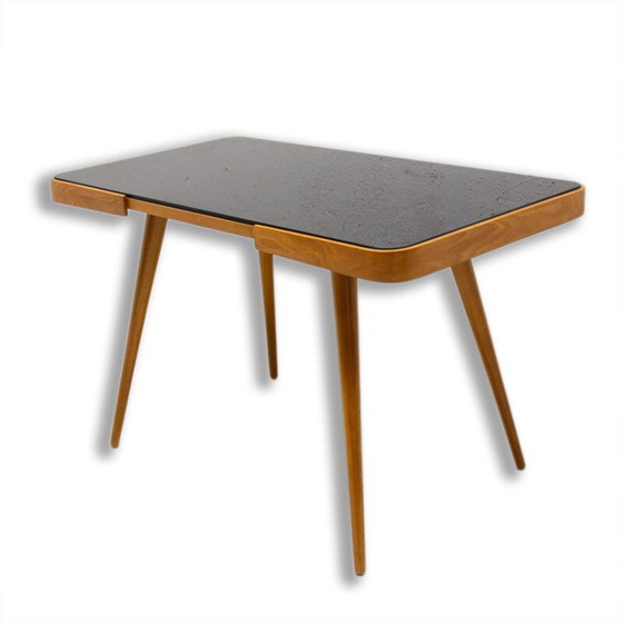 Image 1 of Mesa de centro de vidrio opaxita de mediados de siglo, Checoslovaquia, década de 1960