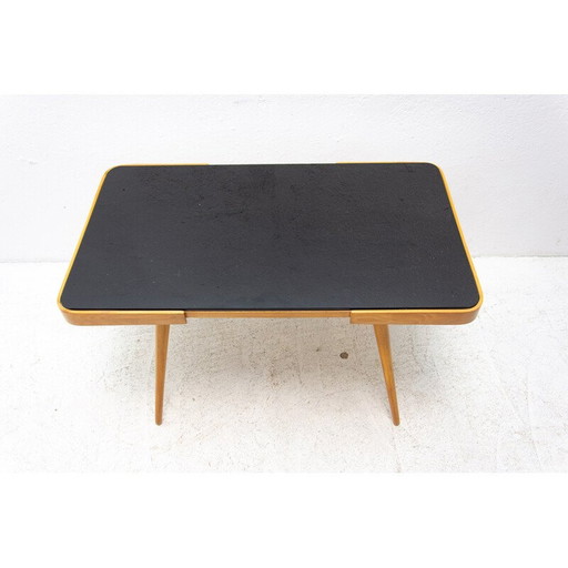 Mid century opaxite glass coffee table, Czechoslovakia 1960s