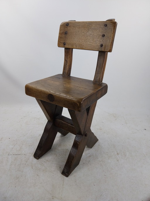 1 X Brutalist Chair . Small Model. 1970'S