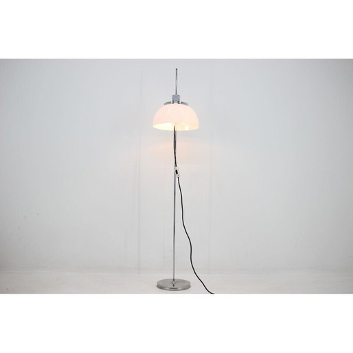 Vintage silver metal floor lamp by Harvey Guzzini