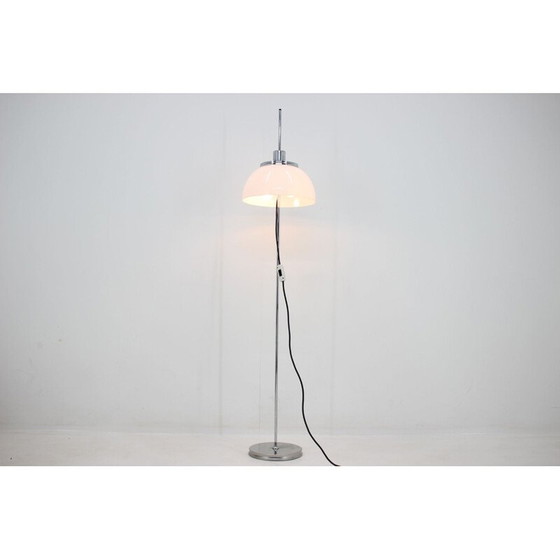 Image 1 of Vintage silver metal floor lamp by Harvey Guzzini