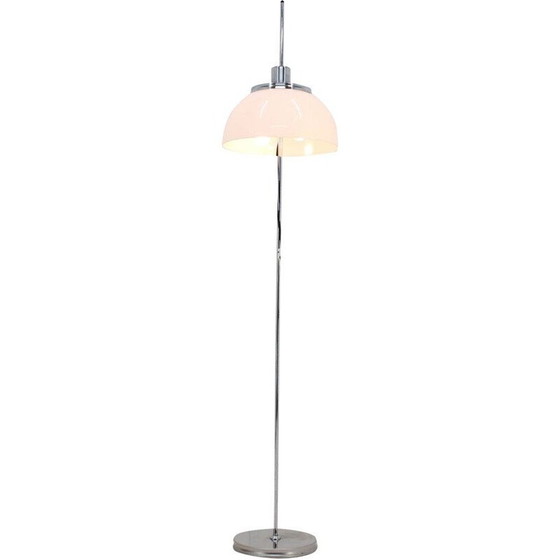 Image 1 of Vintage silver metal floor lamp by Harvey Guzzini