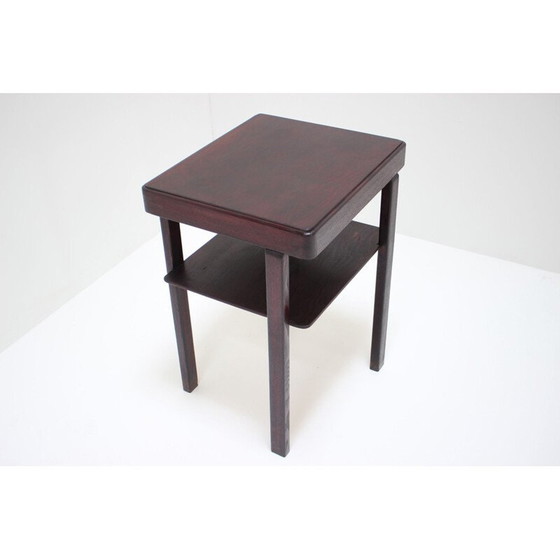 Image 1 of Vintage rectangular wooden coffee table in Halabala art deco, Czechoslovakia 1930