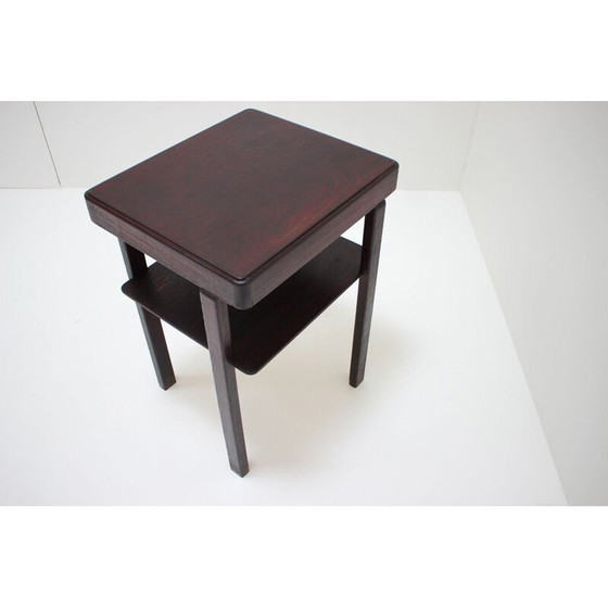 Image 1 of Vintage rectangular wooden coffee table in Halabala art deco, Czechoslovakia 1930