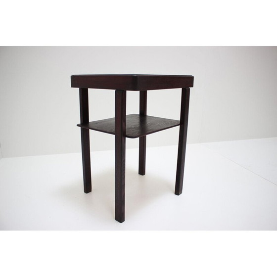 Image 1 of Vintage rectangular wooden coffee table in Halabala art deco, Czechoslovakia 1930