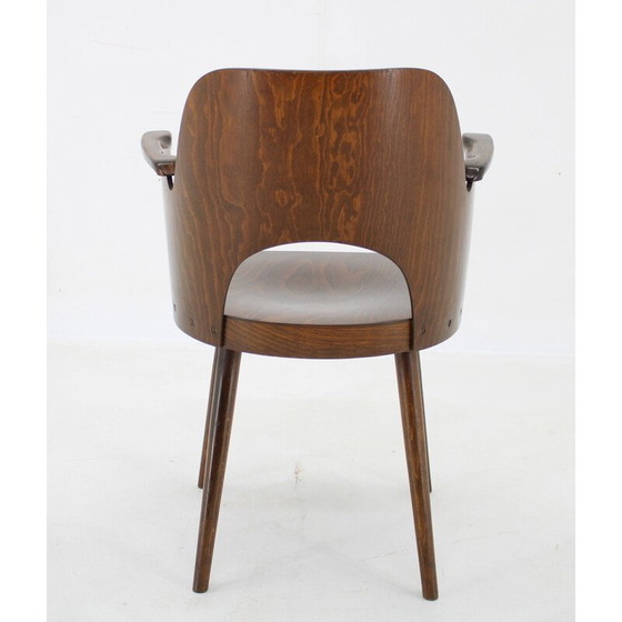 Image 1 of Vintage chairs in stained beech wood and plywood by Oswald Haerdtl for Ton, Czechoslovakia 1960