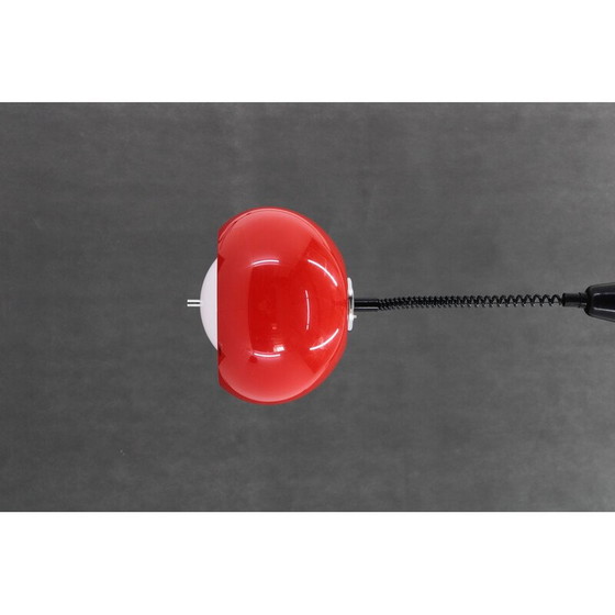 Image 1 of Vintage red pendant lamp by Harvey Guzzini for Meblo, Italy 1970s