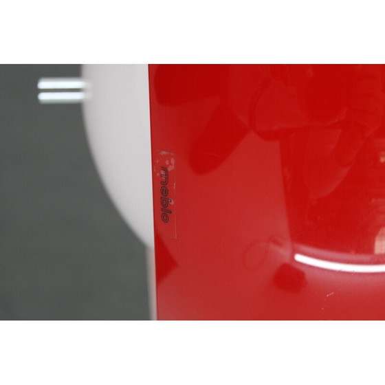 Image 1 of Vintage red pendant lamp by Harvey Guzzini for Meblo, Italy 1970s