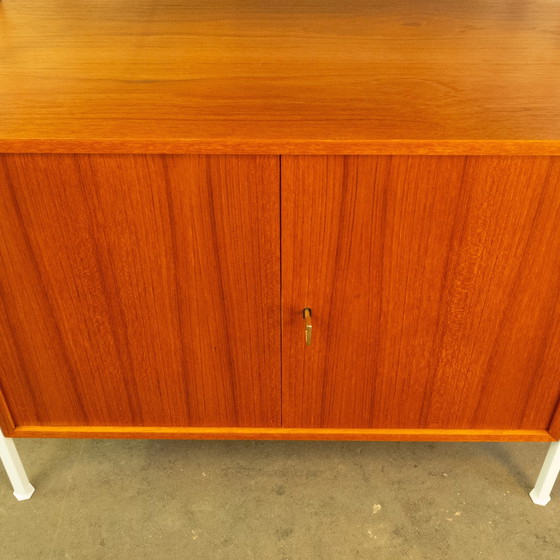 Image 1 of String shelf with cupboard module, teak, 1960s