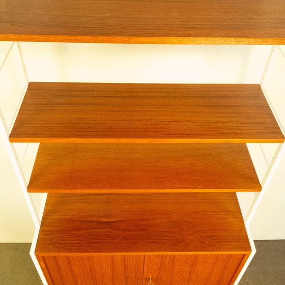 Image 1 of String shelf with cupboard module, teak, 1960s