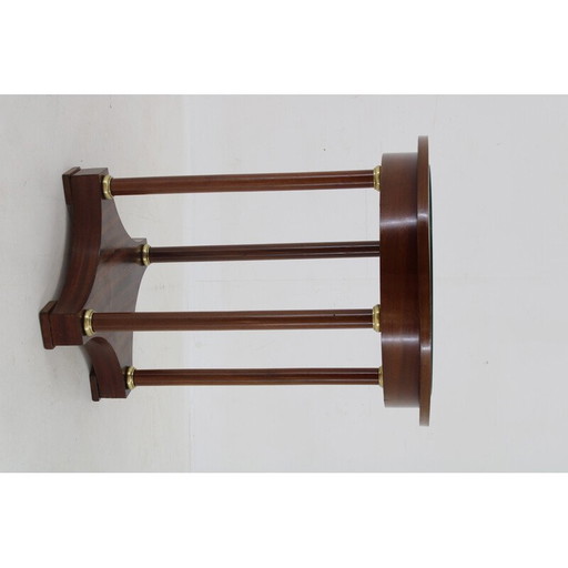 Vintage round mahogany side table, 1930