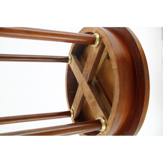 Image 1 of Vintage round mahogany side table, 1930