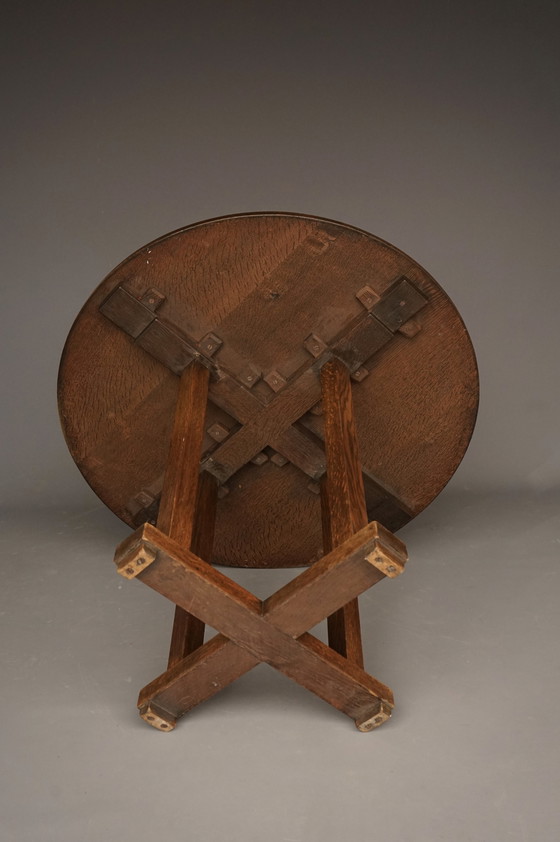 Image 1 of Table console en chêne Art déco par Frits Spanjaard pour Lov, années 1920