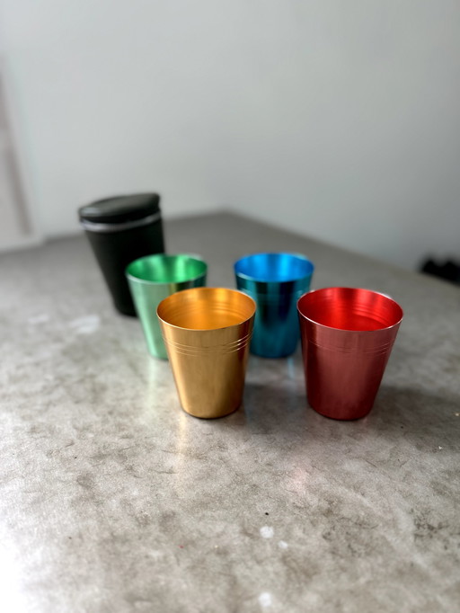 Vintage aluminum cups