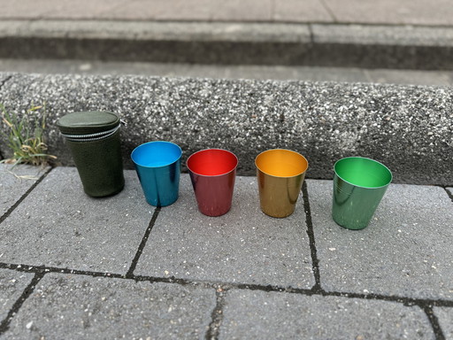 Vintage aluminum cups