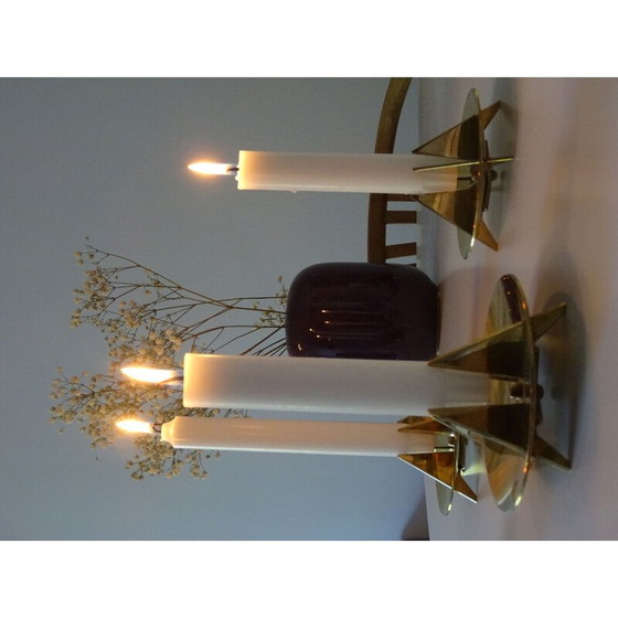 Image 1 of Set di 4 candelabri scultorei vintage n. 20 di Pierre Forsell per Skultuna, Svezia 1960