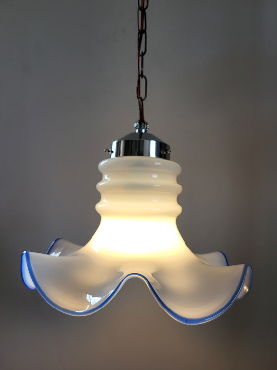 Image 1 of Vintage hanging lamp opaline glass