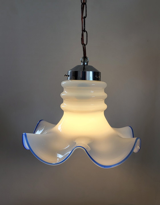 Image 1 of Vintage hanging lamp opaline glass