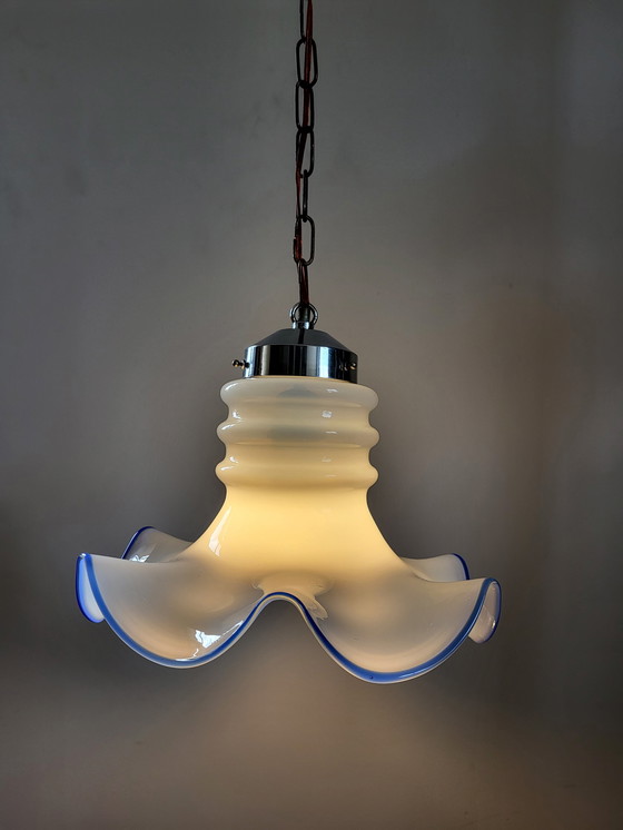 Image 1 of Vintage hanging lamp opaline glass