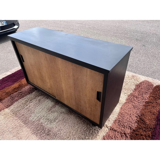 Image 1 of Vintage wooden sideboard with sliding doors, 1950s