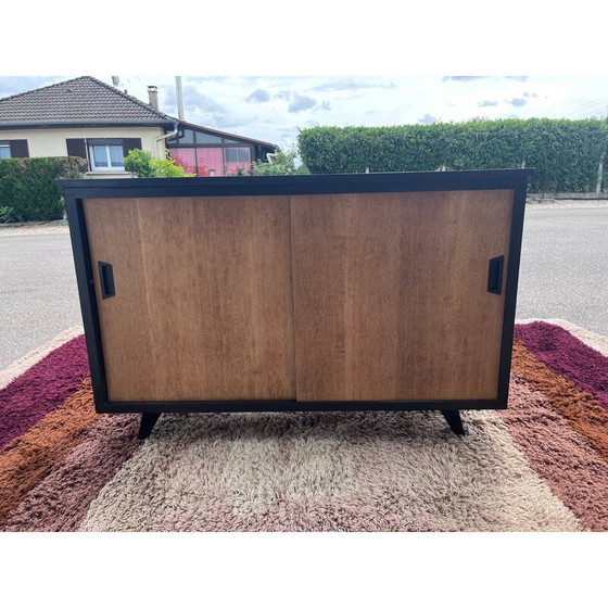 Image 1 of Vintage wooden sideboard with sliding doors, 1950s