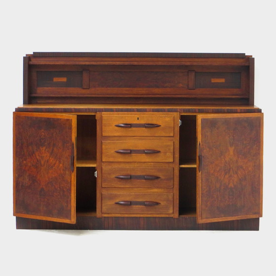 Image 1 of Art Deco Amsterdam School bookcase sideboard