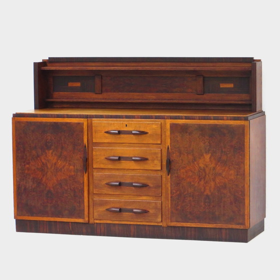 Image 1 of Art Deco Amsterdam School bookcase sideboard