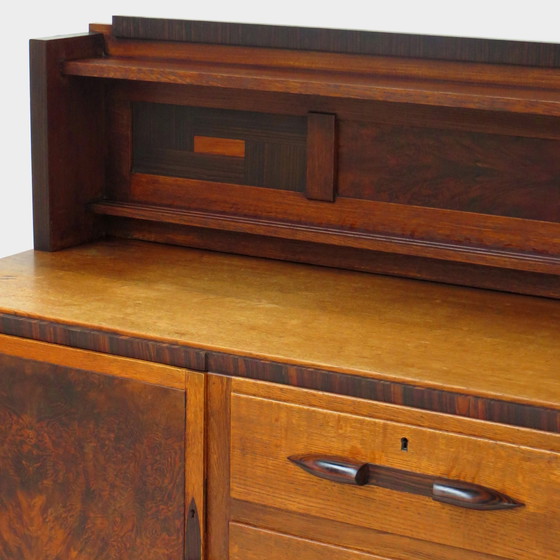 Image 1 of Art Deco Amsterdam School bookcase sideboard