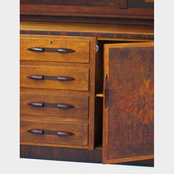 Image 1 of Art Deco Amsterdam School bookcase sideboard