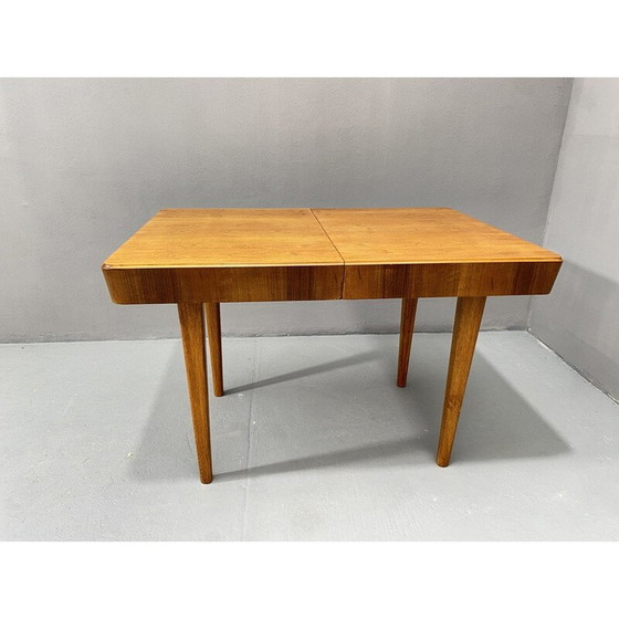 Image 1 of Vintage walnut adjustable dining table by Setona,  Czechoslovakia 1950