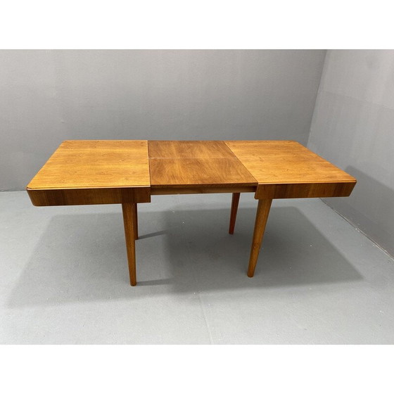 Image 1 of Vintage walnut adjustable dining table by Setona,  Czechoslovakia 1950