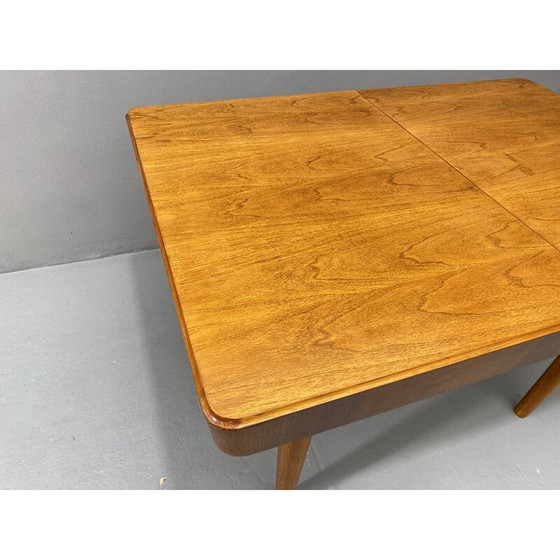 Image 1 of Vintage walnut adjustable dining table by Setona,  Czechoslovakia 1950
