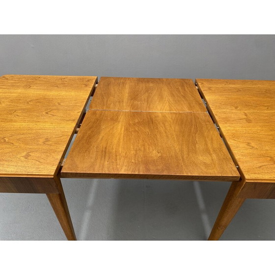 Image 1 of Vintage walnut adjustable dining table by Setona,  Czechoslovakia 1950