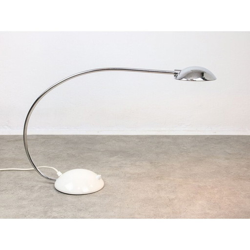 Vintage chrome-plated bow table lamp for Meblo, 1980