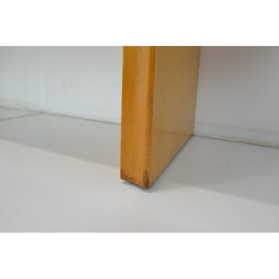 Image 1 of Comodino in legno e vetro di metà secolo, Cecoslovacchia, anni '60