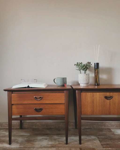 Vintage Louis Van Teeffelen bedside tables