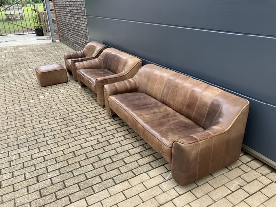 Image 1 of De Sede Ds44 3-seat, 2-seat, 1-seat + ottoman Buffalo leather 5mm NECK