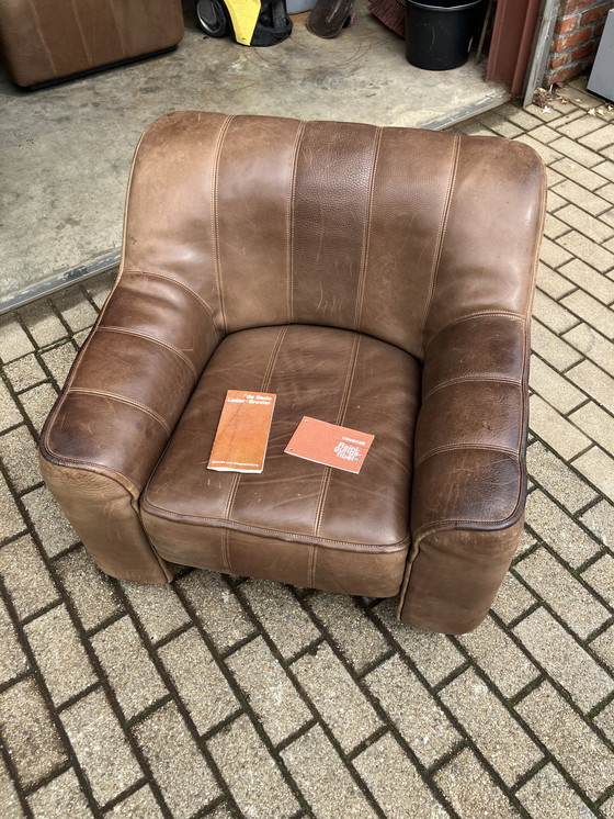 Image 1 of De Sede Ds44 3-seat, 2-seat, 1-seat + ottoman Buffalo leather 5mm NECK