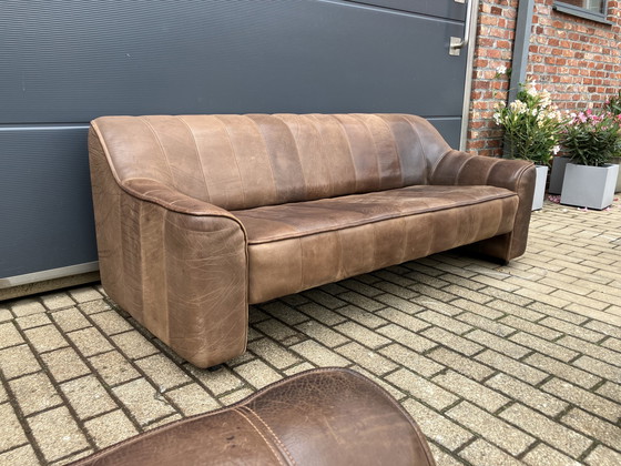 Image 1 of De Sede Ds44 3-seat, 2-seat, 1-seat + ottoman Buffalo leather 5mm NECK