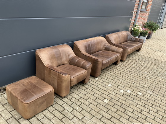 Image 1 of De Sede Ds44 3-seat, 2-seat, 1-seat + ottoman Buffalo leather 5mm NECK