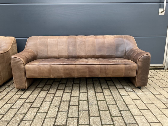 Image 1 of De Sede Ds44 3-seat, 2-seat, 1-seat + ottoman Buffalo leather 5mm NECK