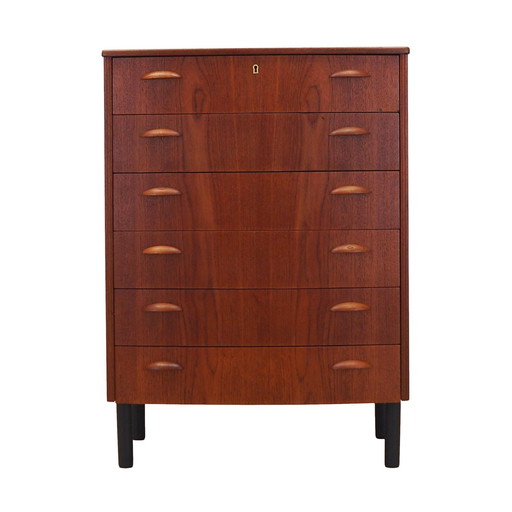 Teak Chest Of Drawers, Danish Design, 1970S, Production: Denmark