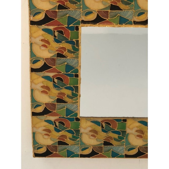 Image 1 of Specchio vintage in ceramica, Francia 1970