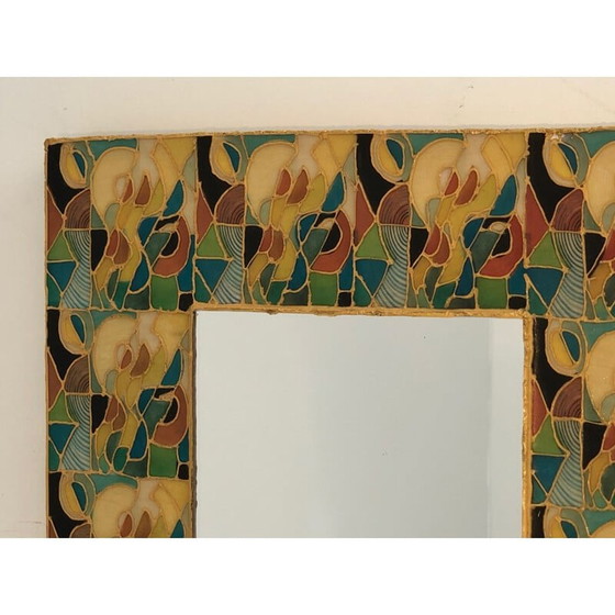 Image 1 of Specchio vintage in ceramica, Francia 1970