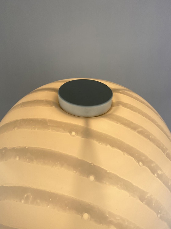 Image 1 of Lampada da tavolo Peill e Putzler in vetro zebrato bianco grande XL