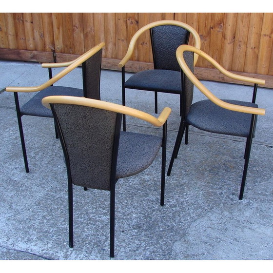 Image 1 of Set of 4 vintage chairs metal 1970s
