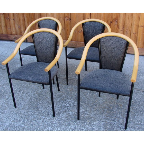 Image 1 of Set of 4 vintage chairs metal 1970s