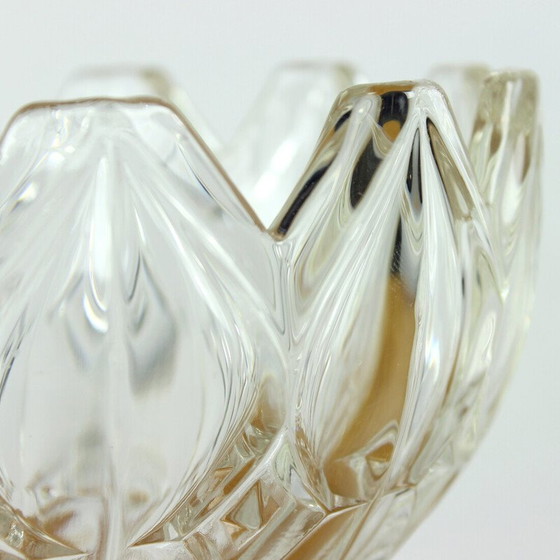 Image 1 of Vintage Tulips glass bowl from Hermanova Hut and designed by E. Downey, 1957